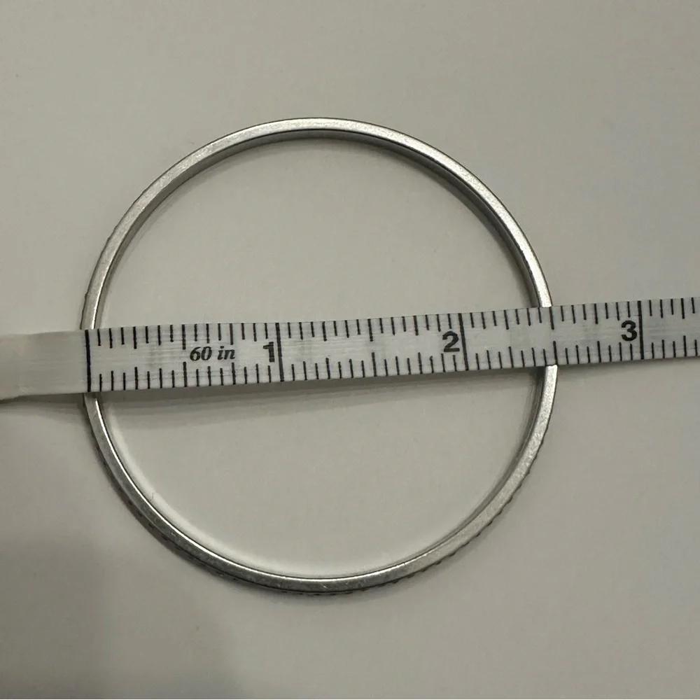 Coach Bangle Bracelet - Silver With Rhinestones